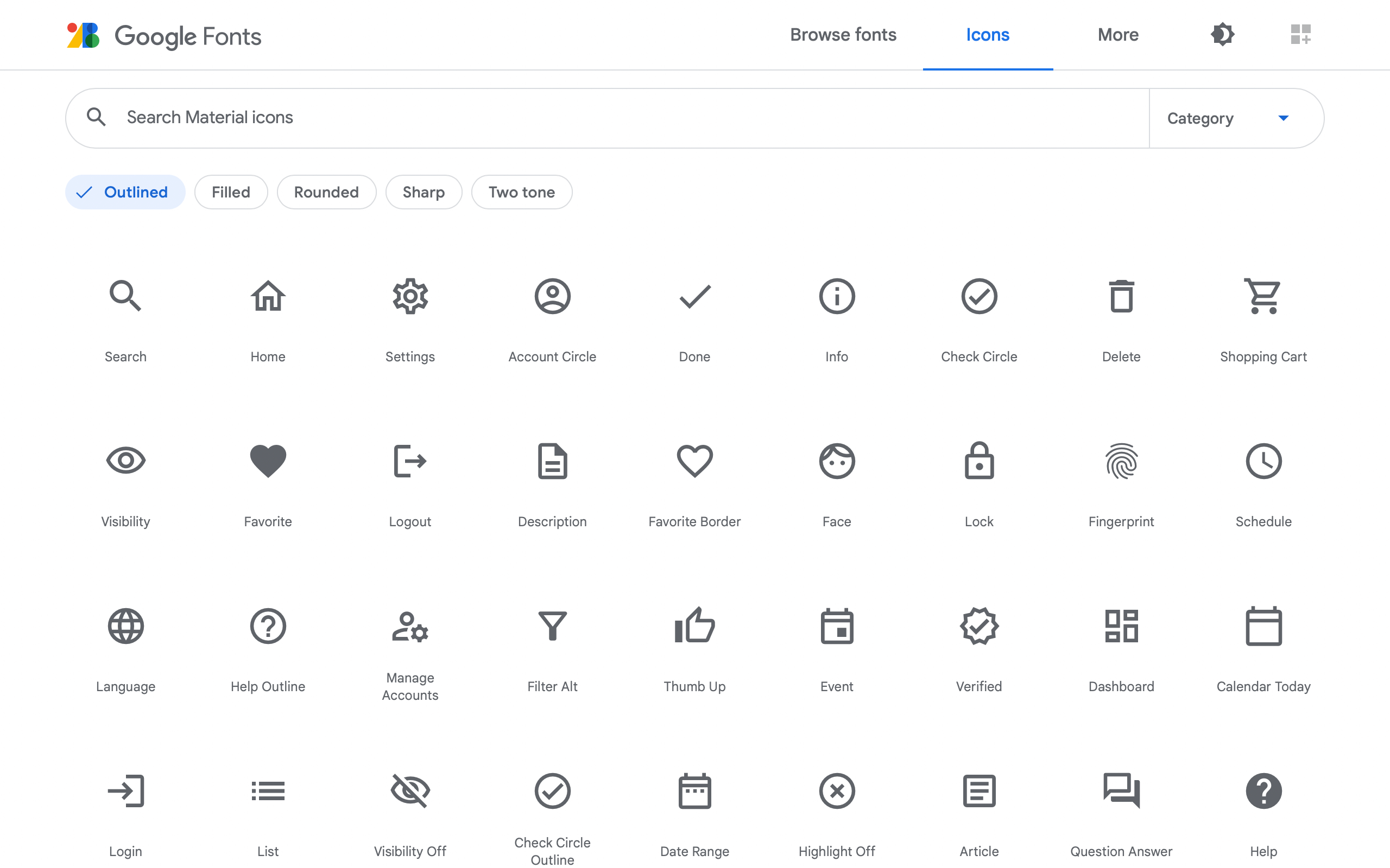 The Wikipedia Android app uses on Material Icons