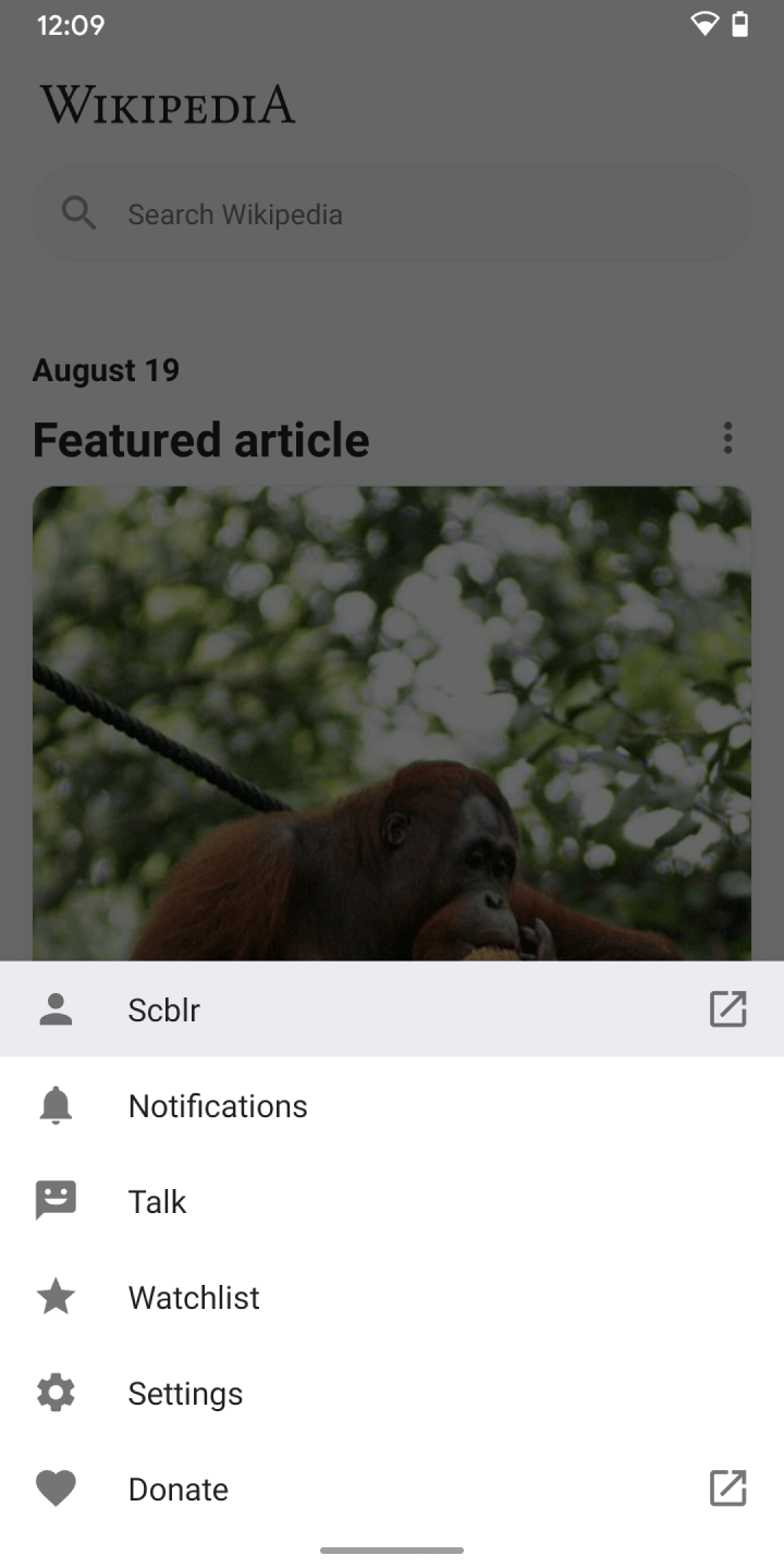 The 'More' navigation for Wikipedia on Android is designed to maintain the user’s context.