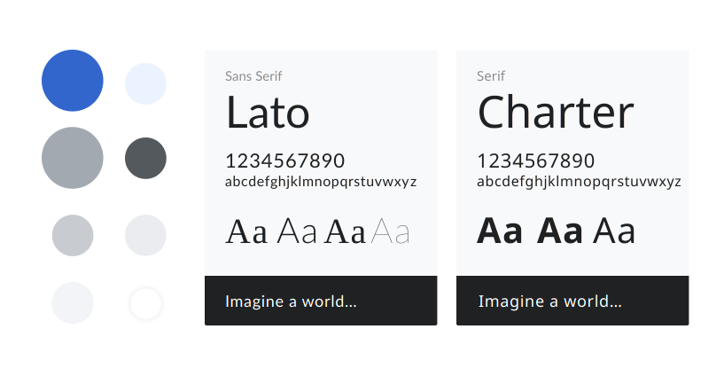 Color and font guideline samples